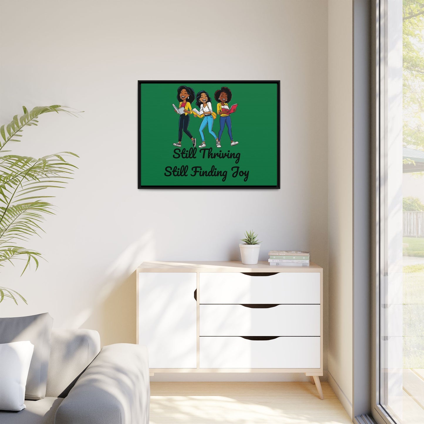 Thriving: Matte Canvas, Framed (Multi-color)