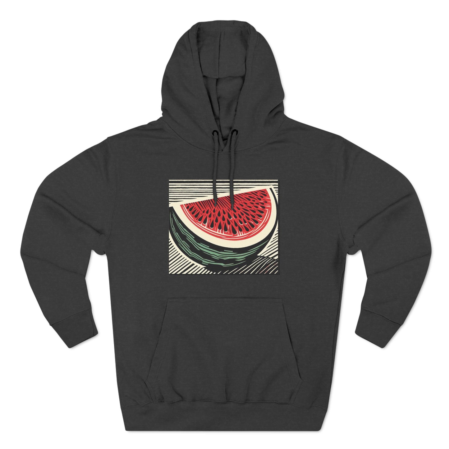 The Watermelon: Three-Panel Fleece Hoodie