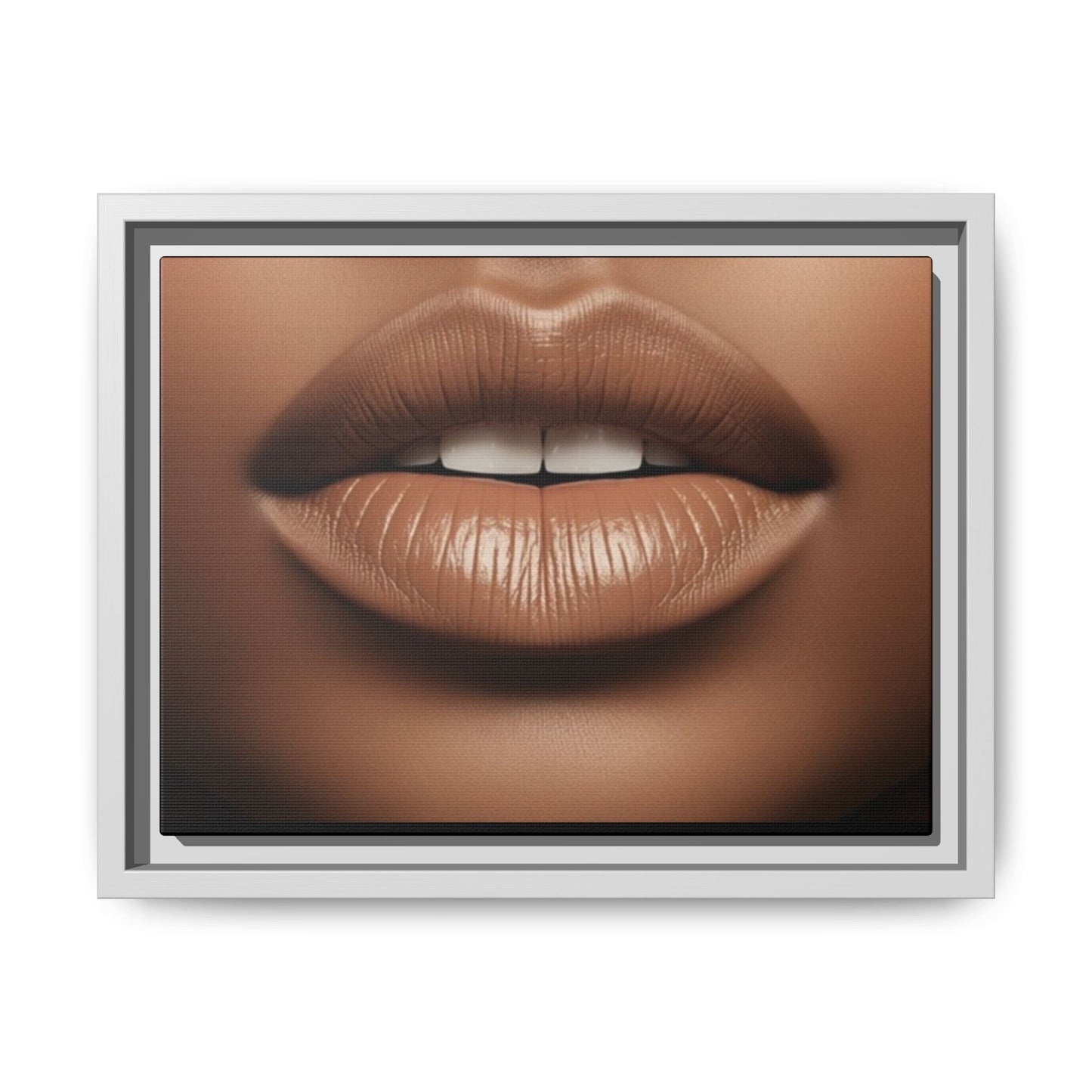 The Lips: Matte Canvas, Framed (Multi-color)
