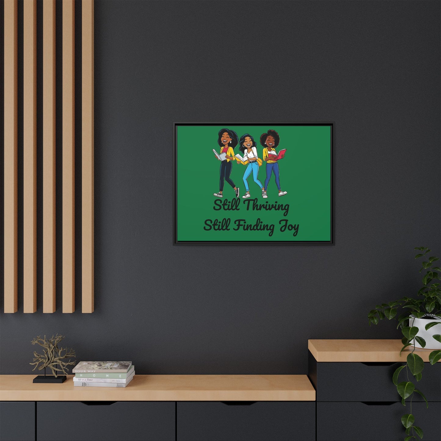 Thriving: Matte Canvas, Framed (Multi-color)