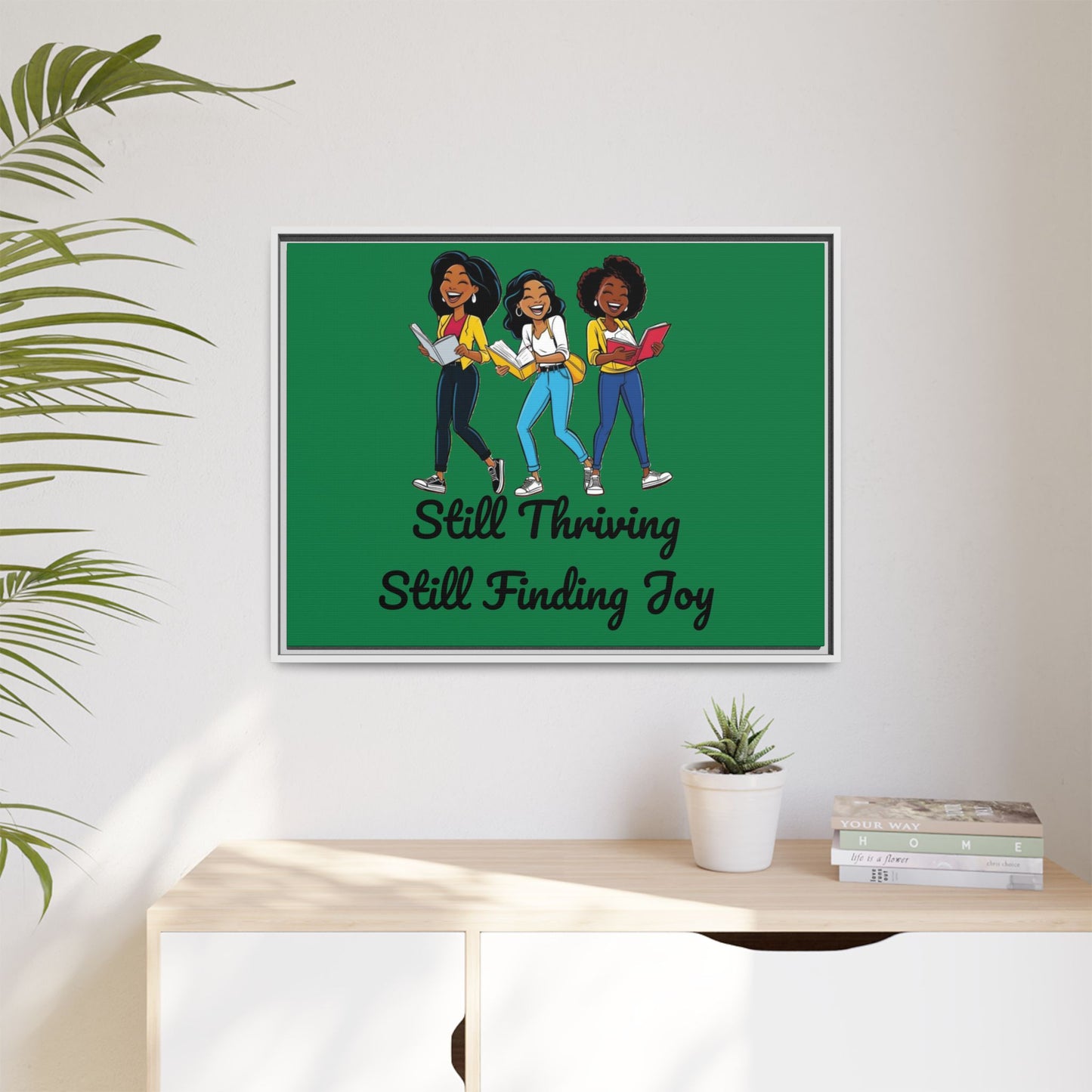 Thriving: Matte Canvas, Framed (Multi-color)