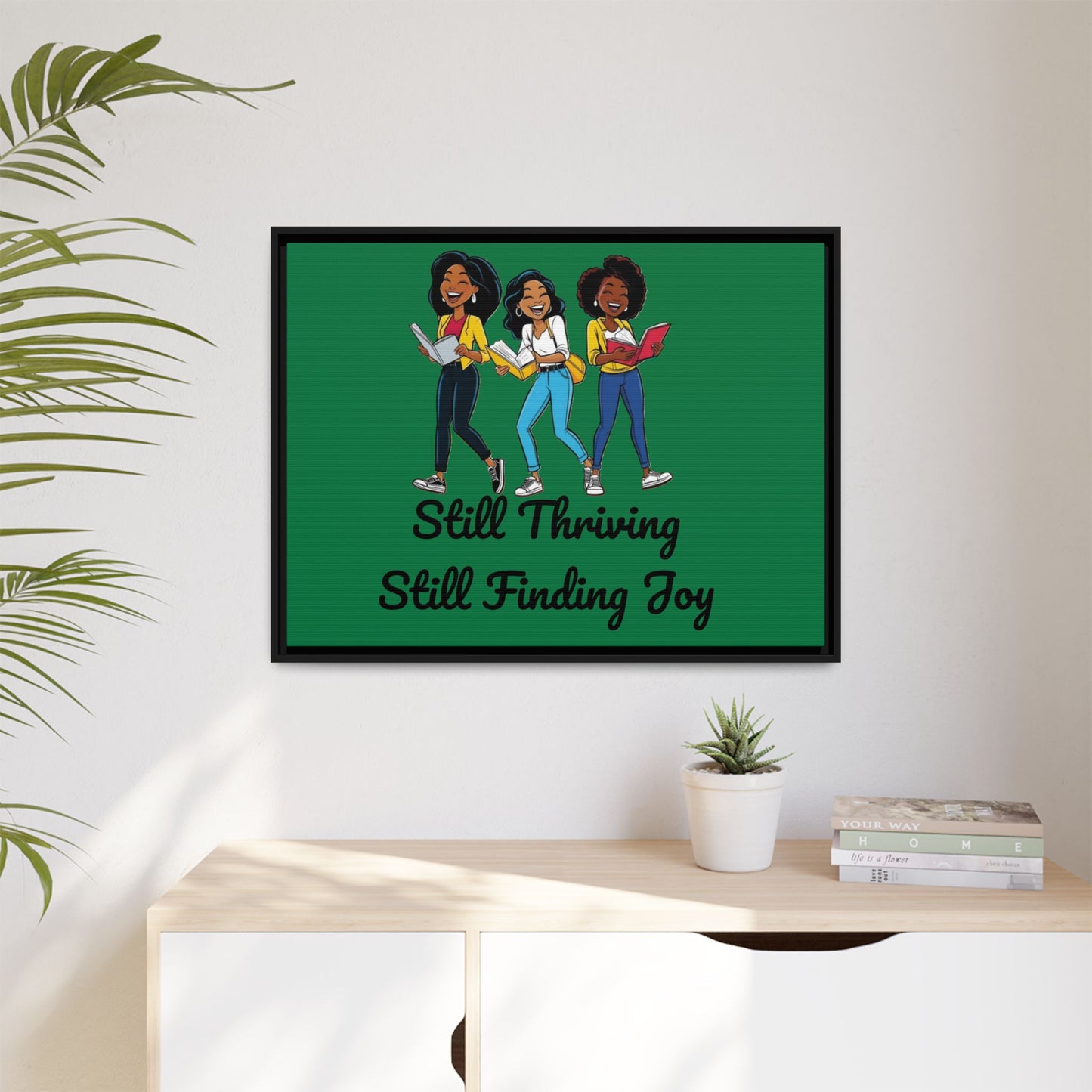 Thriving: Matte Canvas, Framed (Multi-color)