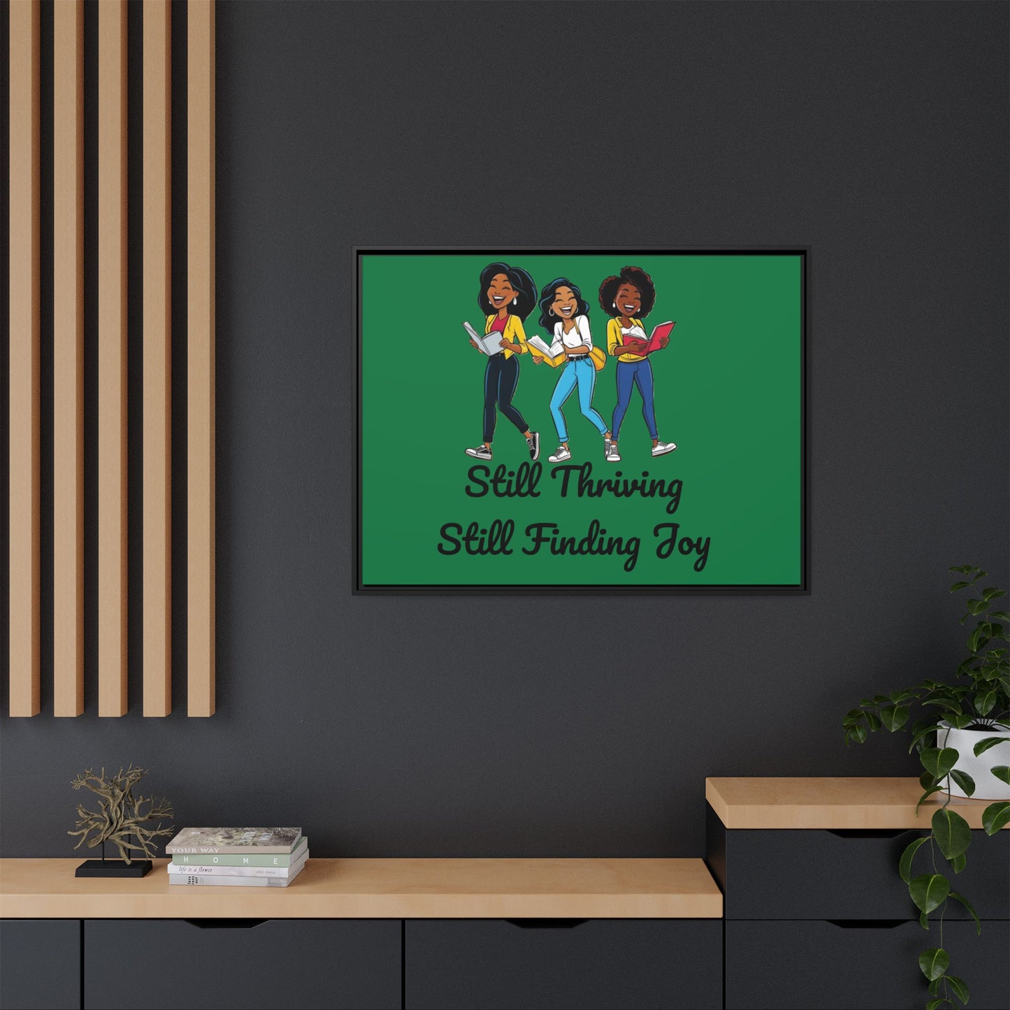 Thriving: Matte Canvas, Framed (Multi-color)