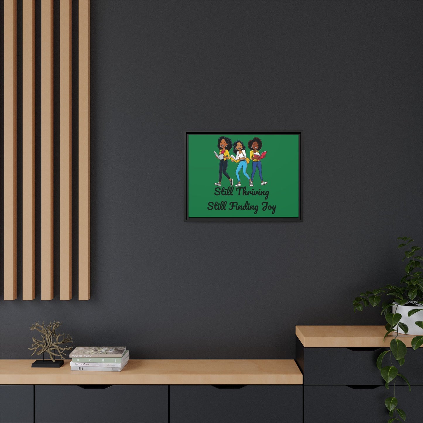 Thriving: Matte Canvas, Framed (Multi-color)