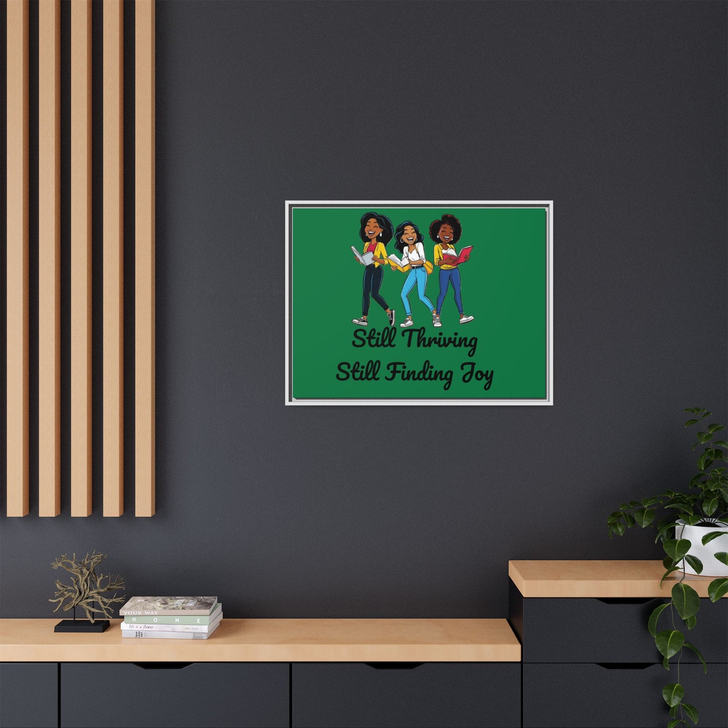 Thriving: Matte Canvas, Framed (Multi-color)