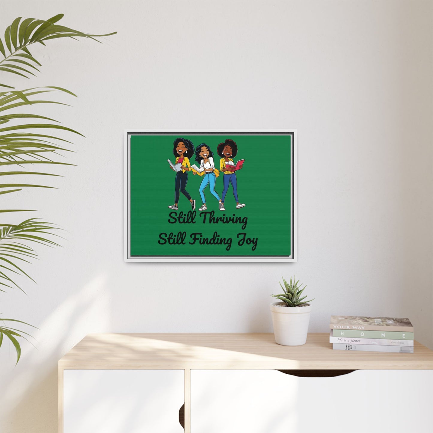 Thriving: Matte Canvas, Framed (Multi-color)