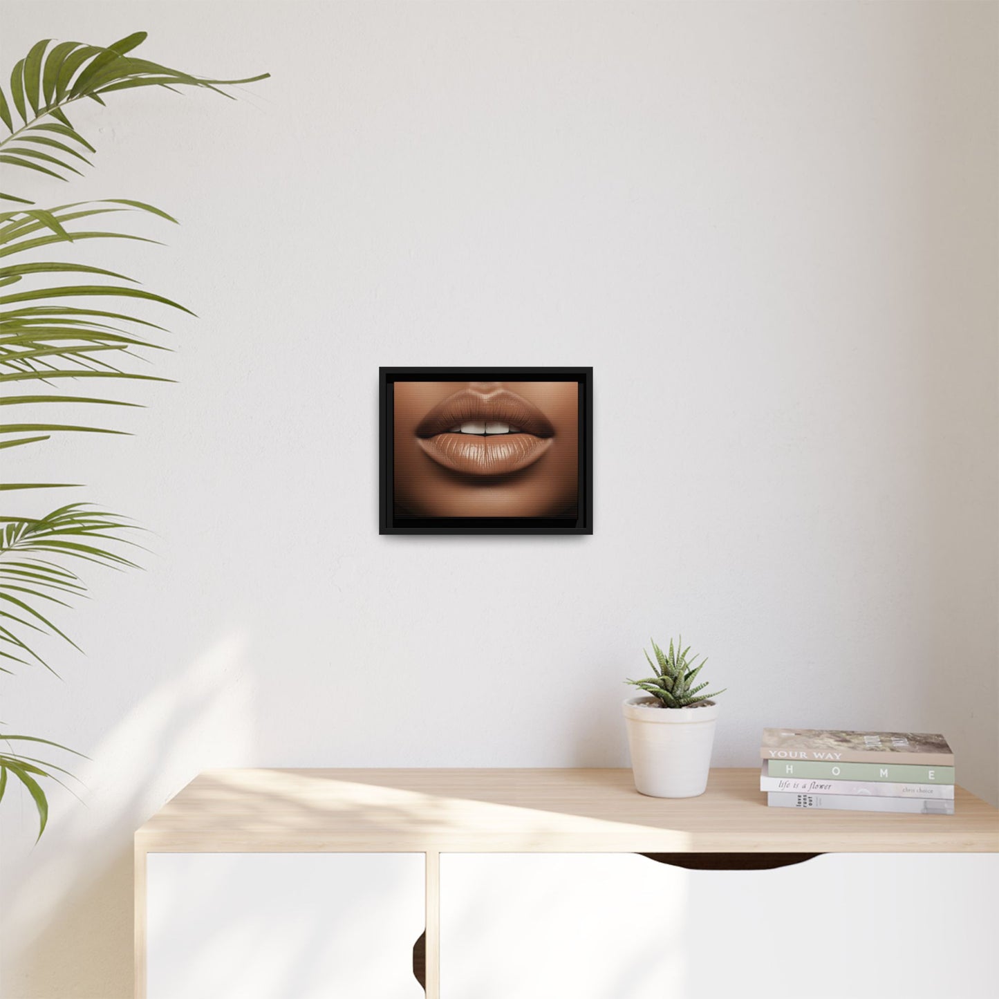 The Lips: Matte Canvas, Framed (Multi-color)