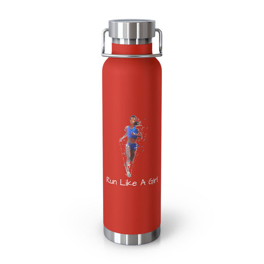 Run Like A Girl: Copper Vacuum Insulated Bottle, 22oz