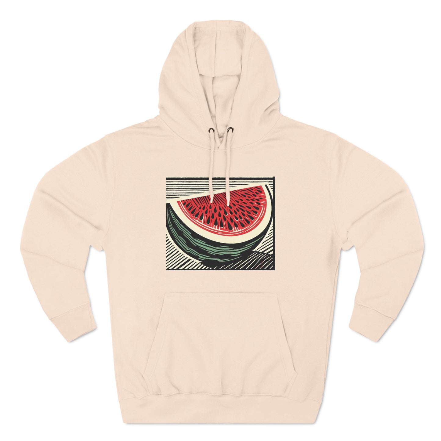 The Watermelon: Three-Panel Fleece Hoodie