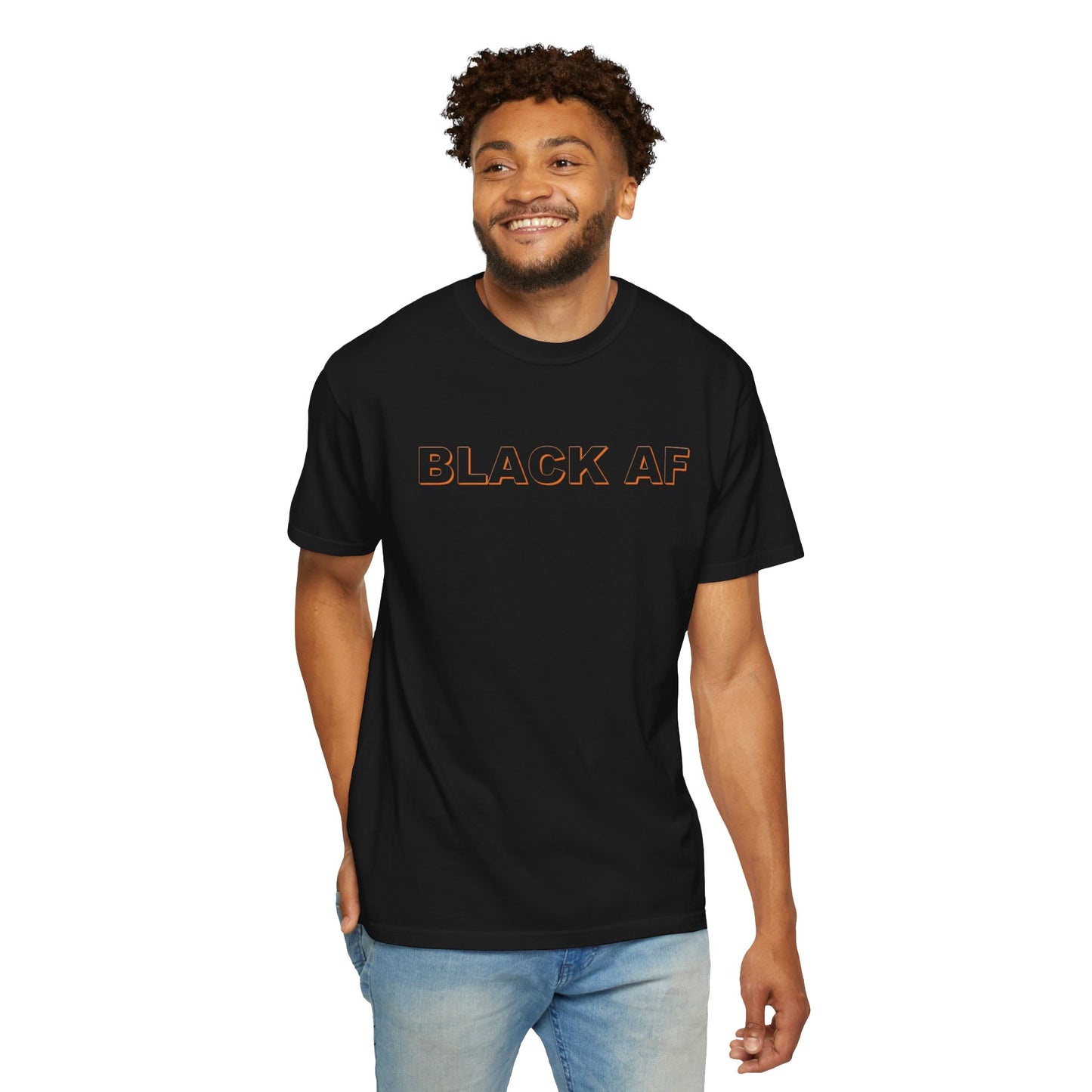 Black AF Unisex Garment-Dyed T-shirt