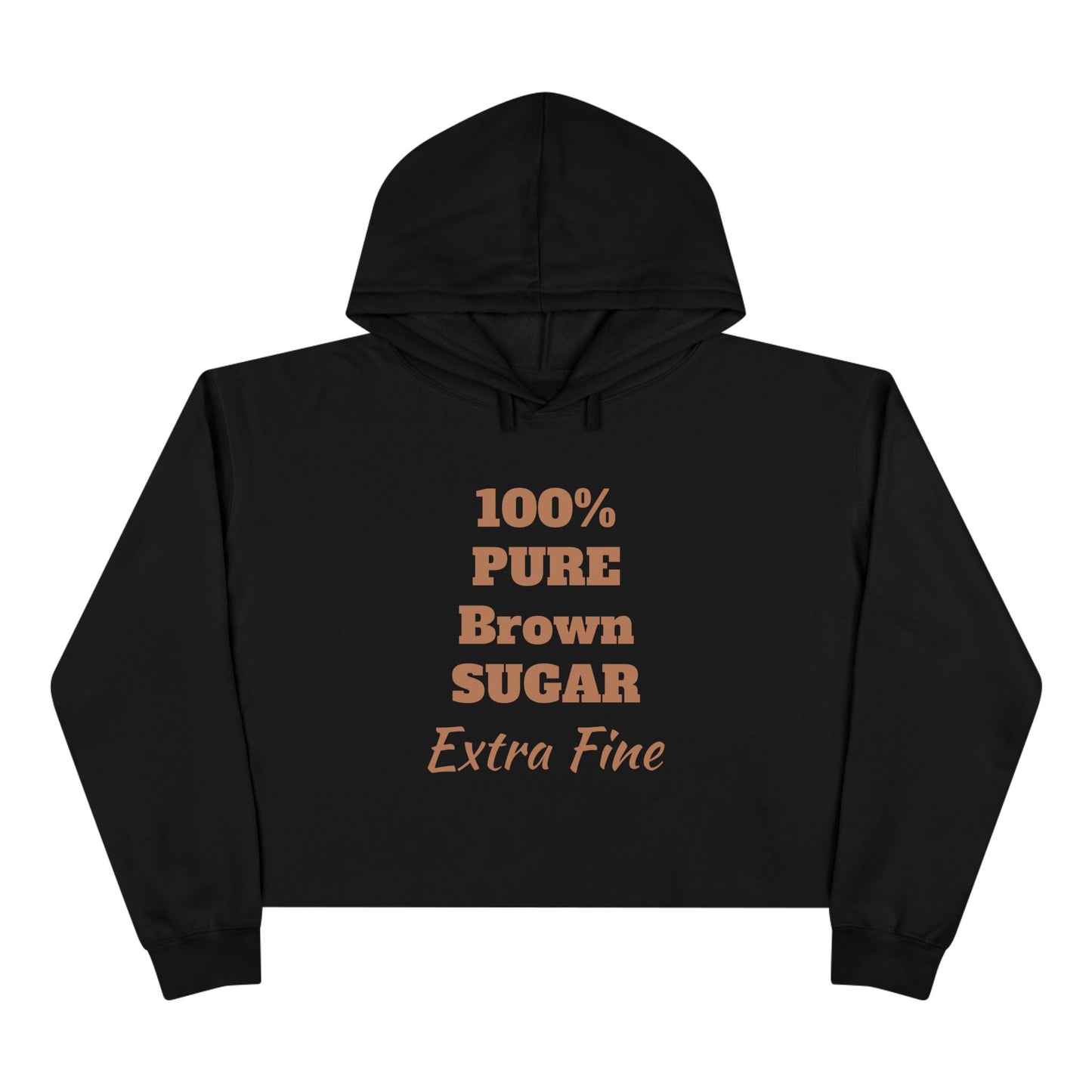 Brown Sugar Crop Hoodie a fashionable statement with a touch of sass.