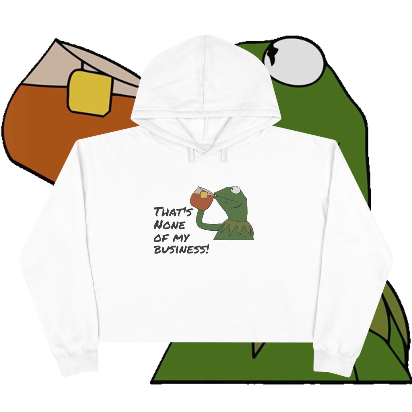 None Of My Business Crop Hoodie