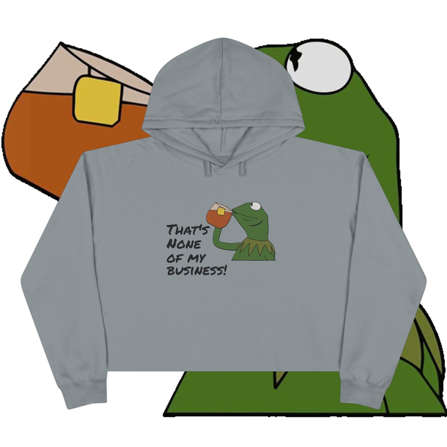 None Of My Business Crop Hoodie