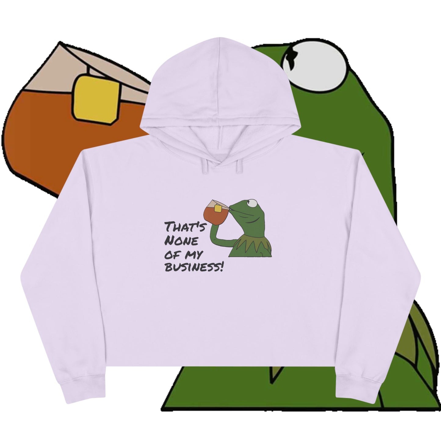 None Of My Business Crop Hoodie