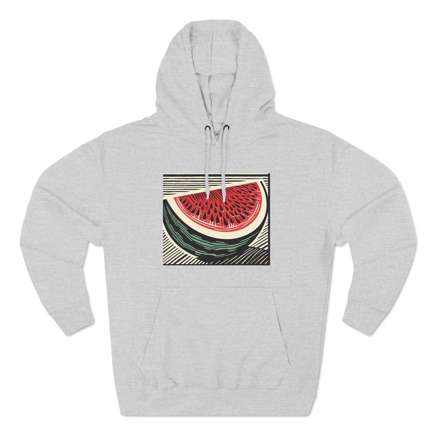 The Watermelon: Three-Panel Fleece Hoodie