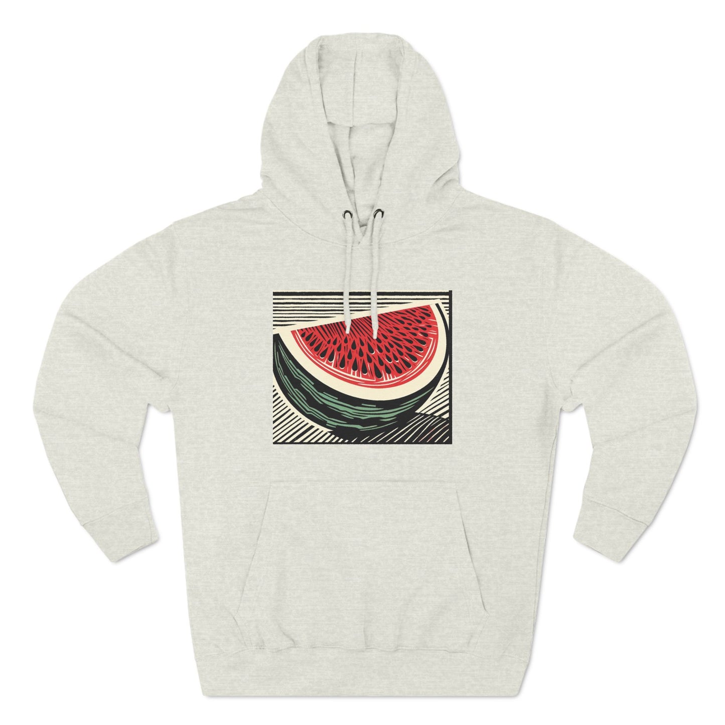 The Watermelon: Three-Panel Fleece Hoodie