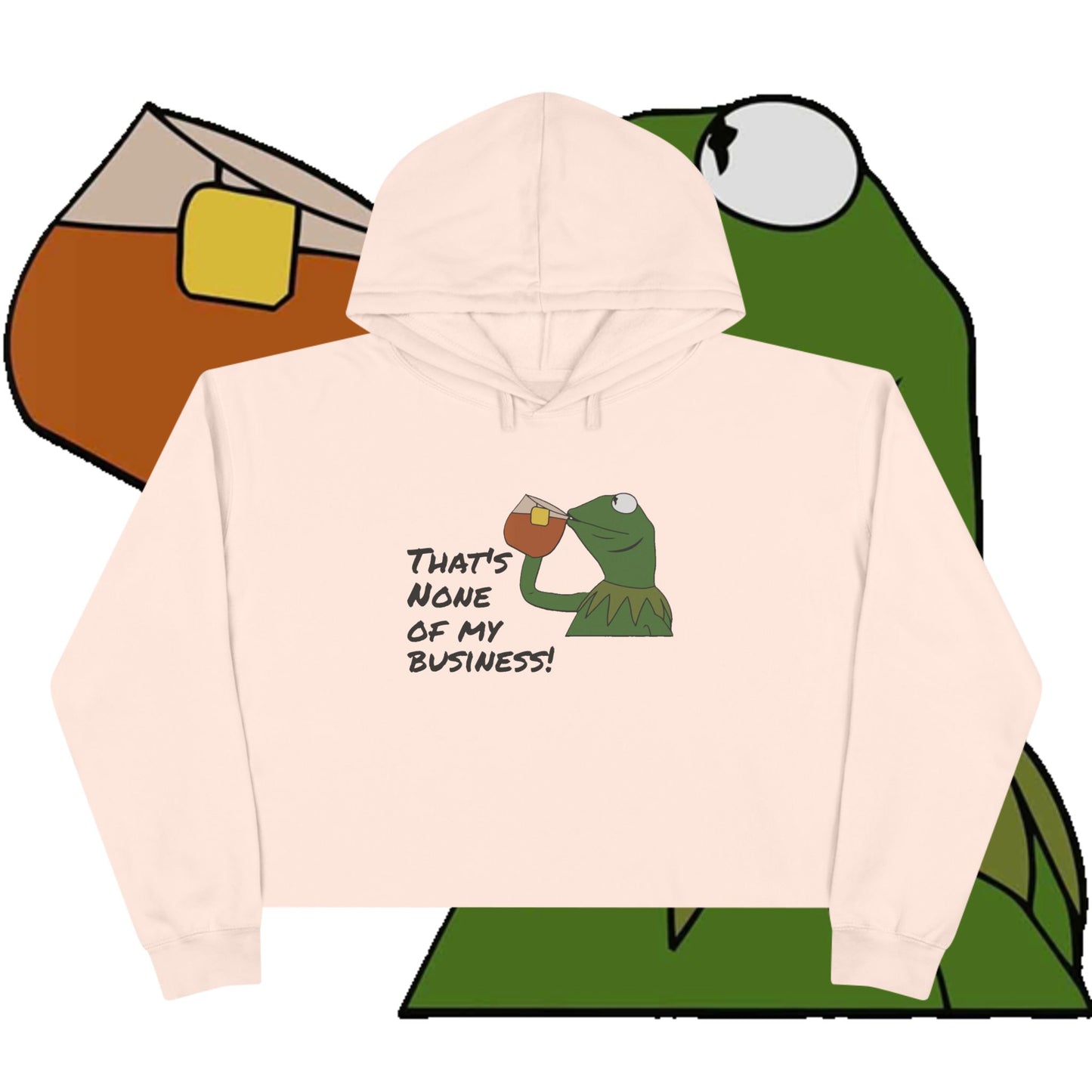 None Of My Business Crop Hoodie