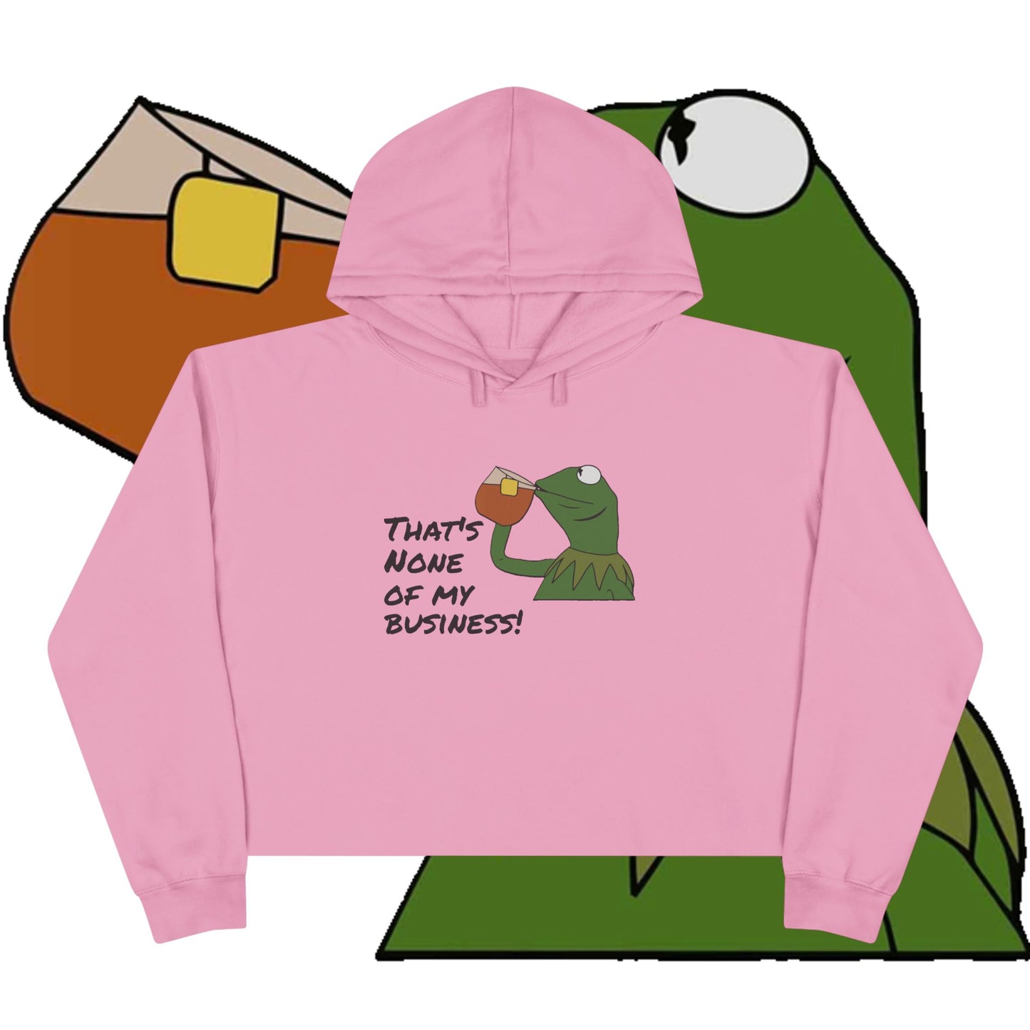 None Of My Business Crop Hoodie