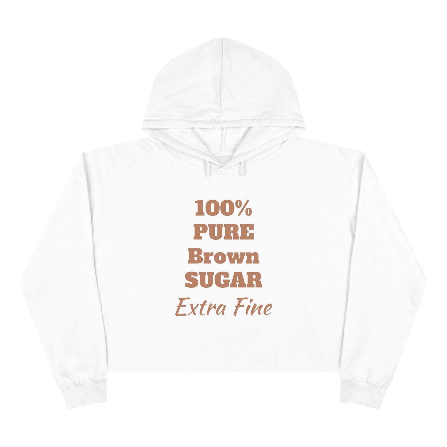 Brown Sugar Crop Hoodie a fashionable statement with a touch of sass.